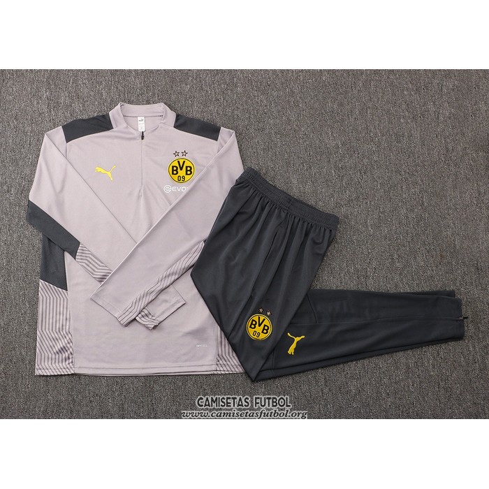 Chandal de Sudadera del Borussia Dortmund 2021/2022 Gris